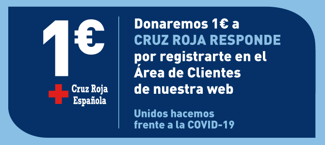 Esta campaña consiste en la aportación de 1€ por cada cliente nuevo que se registre en el ‘Área de clientes’ de la página web